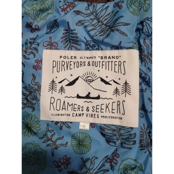 Poler Roamers & Seekers Men’s Jacket Small Blue Brown Hooded Camp Vibes Scout 2 - Picture 11 of 11